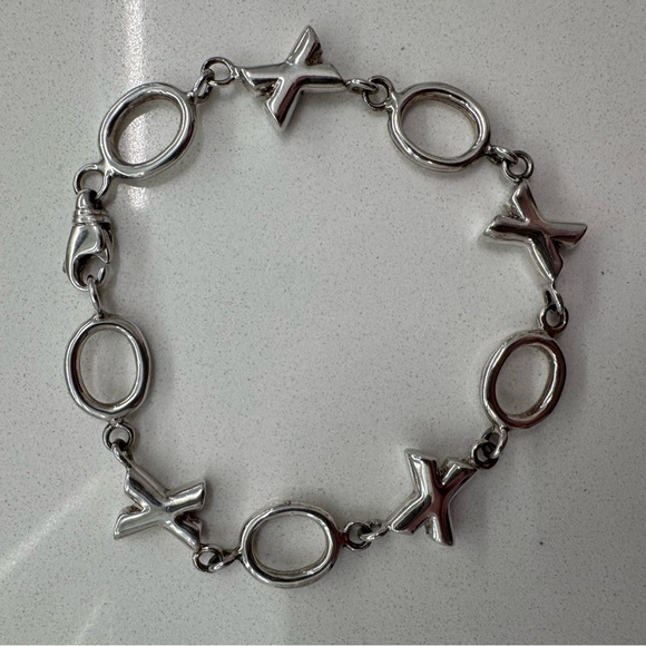 Vintage XO Sterling Silver Bracelet - Picture 2 of 7